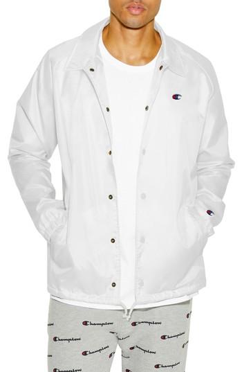 Men's Champion Coaches Jacket - White
