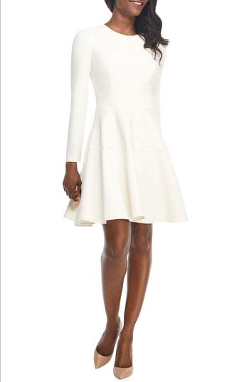 Women's Gal Meets Glam Collection Celeste Fit & Flare Dress - Ivory