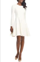 Women's Gal Meets Glam Collection Celeste Fit & Flare Dress - Ivory