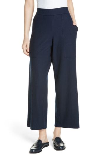 Women's Eileen Fisher Wool Ankle Pants, Size - Blue