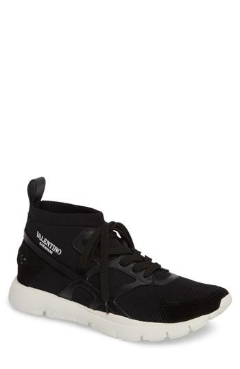 Men's Valentino Sound High Sneaker Us / 39eu - Black
