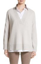Women's Lafayette 148 New York Vanise Cashmere Sweater - Grey