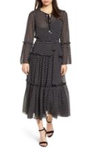 Women's Michael Michael Kors Tiered Dot Boho Dress - Black