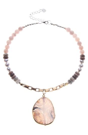 Women's Nakamol Design Semiprecious Stone & Pearl Pendant Necklace