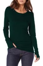 Women's Michael Stars Baby Thermal Tee, Size - Green