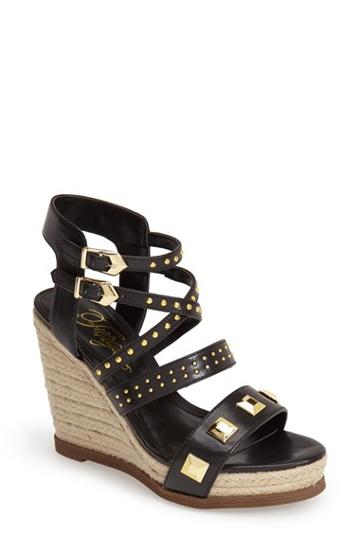 Women's Fergie 'averie' Espadrille Wedge Sandal, Size 10 M - Black,