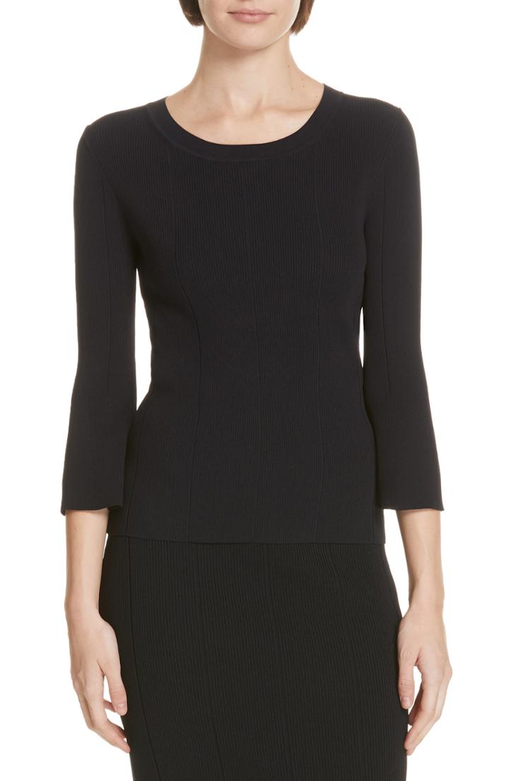 Women's Boss Felisandra Ribbed Sweater - Blue