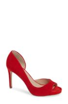 Women's Charles By Charles David Chess Open Toe Pump .5 M - Red
