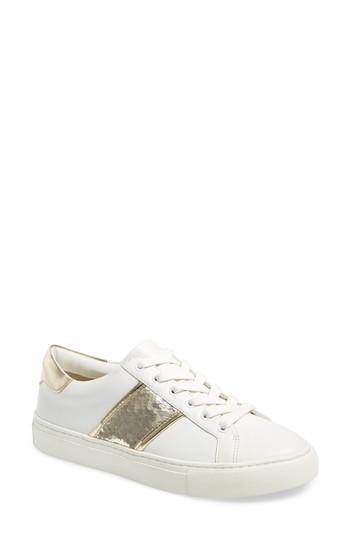 Women's Tory Burch Carter Sequined Sneaker M - White