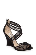 Women's Nina Elyana Strappy Wedge Sandal .5 M - Black