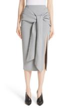 Women's Jason Wu Raw Hem Tie Front Skirt - Grey