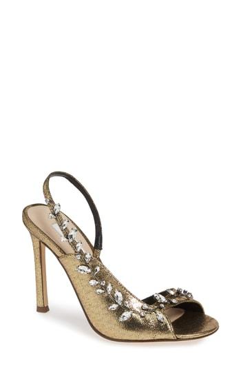 Women's Nina Deanna Embellished Sandal .5 M - Metallic
