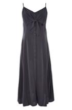 Women's Topshop Molly Knot Front Maternity Sundress Us (fits Like 2-4) - Black