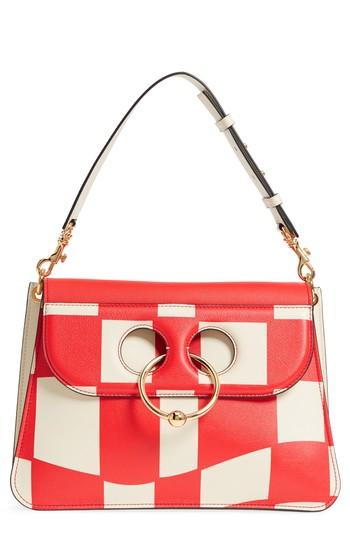 J.w.anderson Medium Pierce Checkerboard Print Shoulder Bag - Red