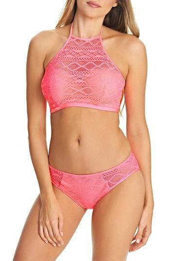 Women's Freya 'sundance' Underwire High Neck Bikini Top E (ddd Us) - Pink