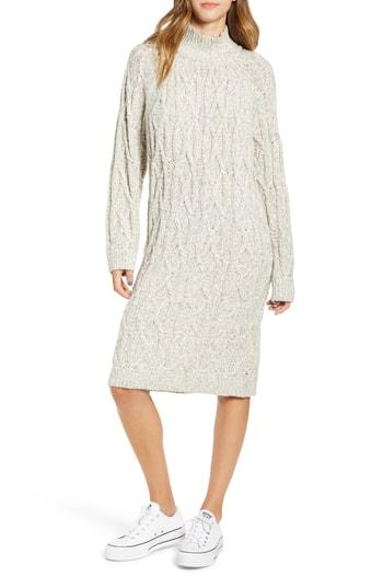 Women's Bp. Cable Knit Sweater Dress, Size - Grey