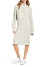 Women's Bp. Cable Knit Sweater Dress, Size - Grey