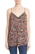 Women's The Kooples Lace Trim Floral Print Tank