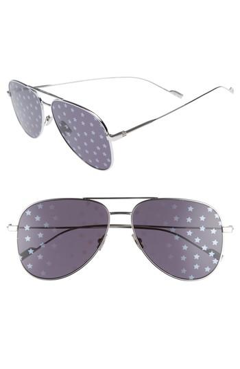 Women's Saint Laurent Sl193 59mm Aviator Sunglasses - Silver