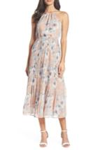 Women's First Monday Pleated Floral Halter Dress - Pink