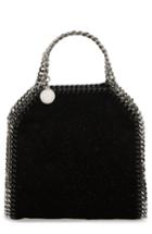 Stella Mccartney Tiny Falabella Glitter Crossbody Bag - Black
