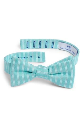 Men's Southern Tide Atlantic Horizontal Cotton & Silk Bow Tie, Size - Green