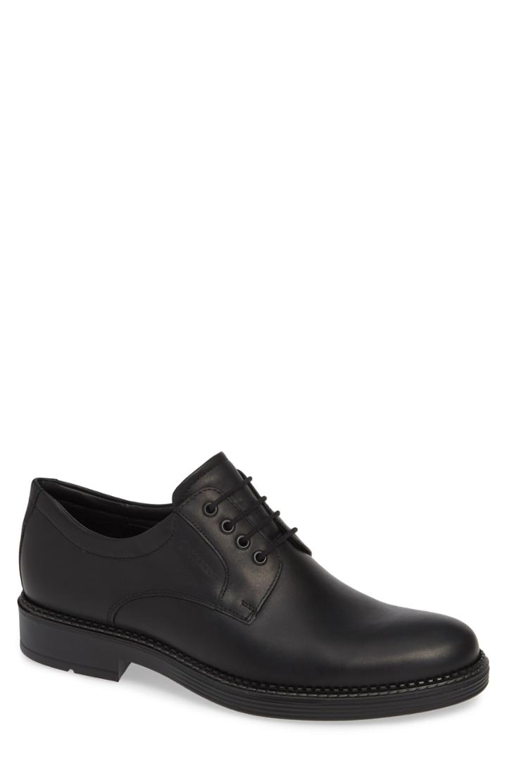 Men's Ecco Newcastle Waterproof Gore-tex Plain Toe Derby -12.5us / 46eu - Black