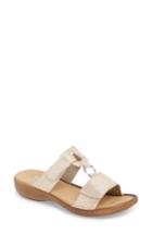 Women's Rieker Antistress Regina P9 Slide Sandal .5us / 37eu - Metallic