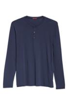 Men's Barena Venzia Fino Pima Cotton Henley - Blue