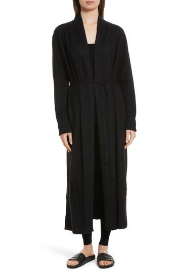 Women's Vince Side Slit Long Cardigan - Black