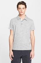 Men's Rag & Bone Standard Issue Regular Fit Slub Cotton Polo - Grey