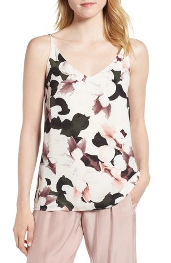Women's 1.state Spaghetti Strap Lattice Back Tank, Size - White