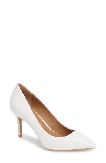Women's Calvin Klein 'gayle' Pointy Toe Pump .5 M - White