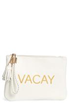 Mali + Lili London Vegan Leather Vacay Clutch - White