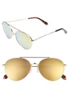 Women's Lilly Pulitzer Isabelle 56mm Polarized Metal Aviator Sunglasses -