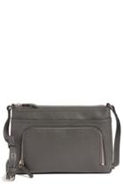 Nordstrom Pebbled Leather Crossbody Bag - Grey