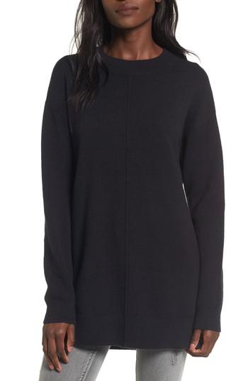 Women's Bp. Seam Front Tunic Sweater, Size - Black