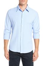 Men's Mizzen+main Mckellen Trim Fit Glen Plaid Performance Sport Shirt, Size - Blue