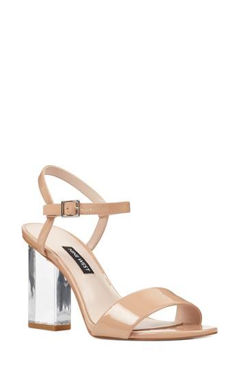 Women's Nine West Feisty Ankle Strap Sandal M - Beige