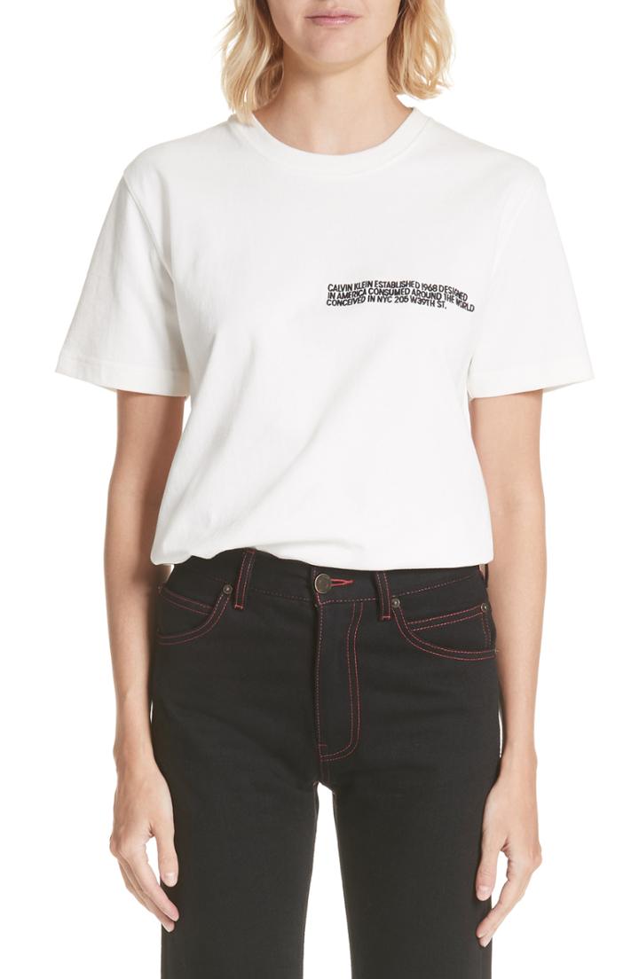 Women's Calvin Klein 205w39nyc 205 Logo Tee