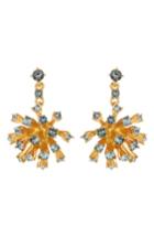 Women's Oscar De La Renta Crystal Dandelion Drop Earrings