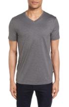 Men's Boss V-neck T-shirt, Size - Grey