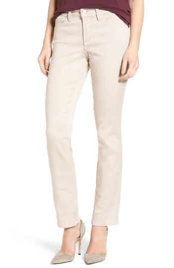 Women's Nydj 'sheri' Stretch Twill Slim Leg Pants - Pink