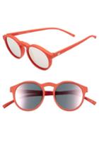 Women's Le Specs Cubanos 47mm Round Sunglasses - Firecracker Rubber