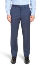 Men's John W. Nordstrom Torino Traditional Fit Flat Front Solid Trousers - Blue