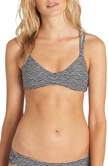 Women's Billabong Bella Beach Cross Back Bikini Top - Black