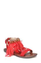 Women's Sam Edelman Genevia Feather Sandal .5 M - Red