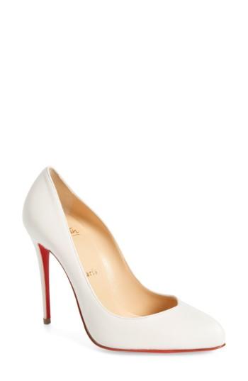 Women's Christian Louboutin Breche Pump .5us / 39.5eu - White