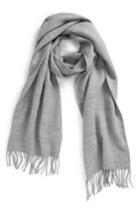 Women's Topshop Super Soft Fringe Scarf, Size - Grey