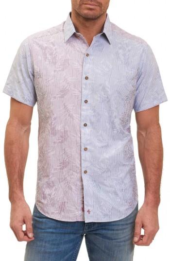 Men's Robert Graham Bundy Boulevard Classic Fit Print Sport Shirt, Size - Blue